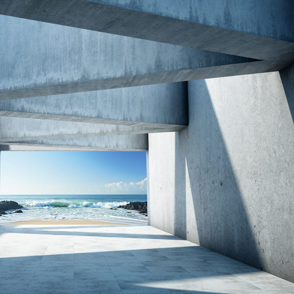 concrete structure on beach